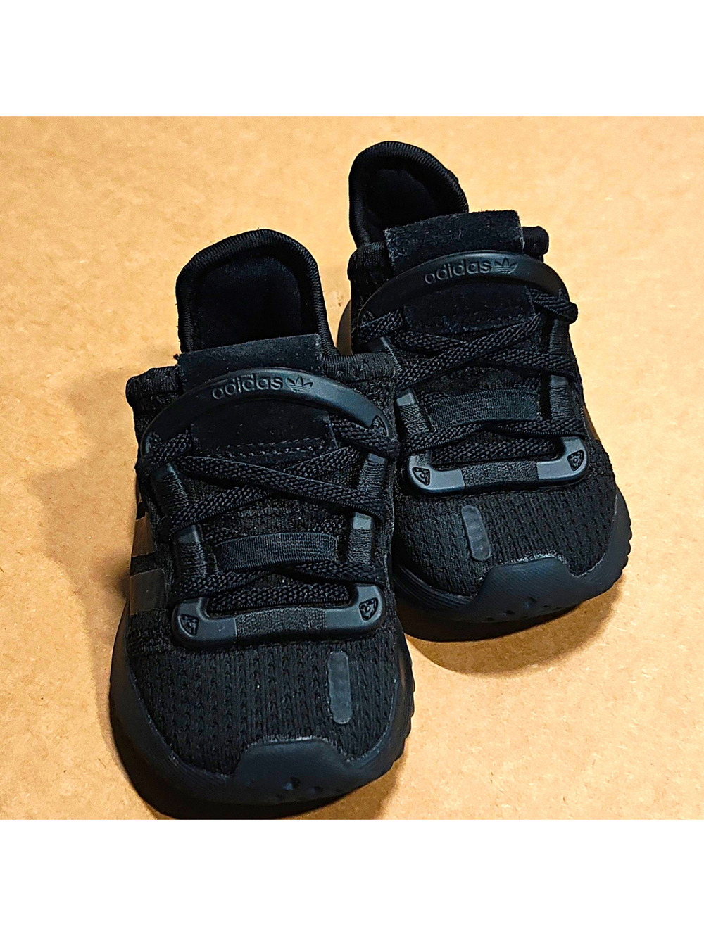 adidas U_Path Run Unisex Baby US 5 EU 20 Black Low Top Mesh Running Sneaker